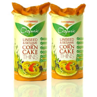 Pureharvest Organic Linseed and Sesame Corn Cakes